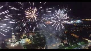 День города! Тула 870 Лет! Салют ! съемка с воздуха. 4к видео