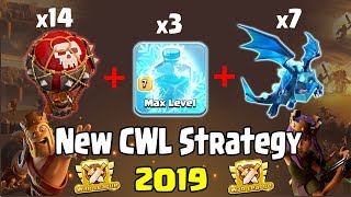New CWL Strategy 2019! 7 Electro Dragon + 14 Balloon Attack Destroy 3 Star TH12 Base Clash Of Clans