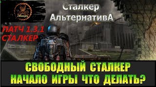 Сталкер Альтернатива за вольного сталкера Начало игры, куда бомжу податься.