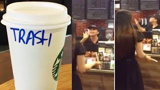 STARBUCKS EMPLOYEE ROASTS CUSTOMER!