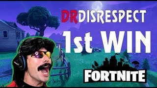 DR DISRESPECT FIRST WIN ON FORNITE (DUO) || FULL MATCH  ( 2/13/2018)