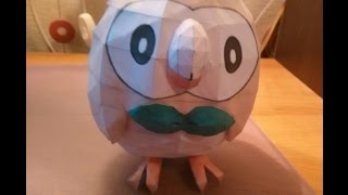 Papercraft pokemon Rowlet/Паперкрафт покемон Раулет