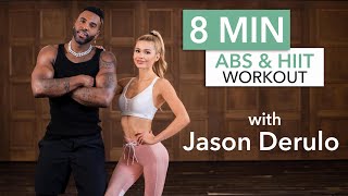 8 MIN AB & HIIT WORKOUT with Jason Derulo / No Equipment | Pamela Reif