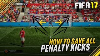 FIFA 17 HOW TO SAVE ALL PENALTY KICKS TUTORIAL / HUGE GLITCH  - HOW TO DEFEND PENALTIES (Pks) TRICK