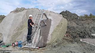 Как расколоть валун,скалу,камень?