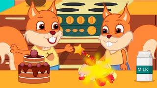 Famille d'Écureuil - Gâteau D'anniversaire Vidéos Animé 2021 en Français 13+
