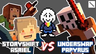 UNDERSWAP PAPYRUS vs STORYSHIFT ASRIEL! Undertale Theme Minecraft Story Mode