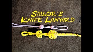 Sailor's Knife Lanyard Knot or Bosuns Whistle (Pipe or Call) Lanyard Knot How to Tie