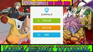 How to login/register in one punch man mobile game ||