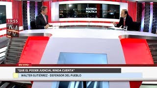 Defensor del Pueblo, Walter Gutiérrez, propone hoja de vida detallada de cada juez