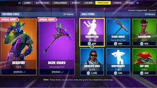 REANIMATED | DEADFIRE | DARK SHARD | SHACKLED STONE; Item Shop in FORTNITE #October25th