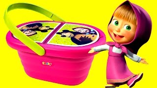 Play Doh Masha and The Bear Picnic Basket Toy Review (Маша и Медведь)
