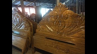 Furniture Wood Bed Design হাতের তৈরি খাট সোফা