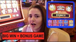 Big Win | Bonus Game | Dancing Drums | High Limit Slot Machine | Wynn Las Vegas