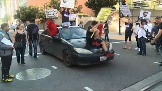 Raw: Demonstrators March in Sacramento Streets