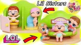 LOL Surprise Dolls + Lil Sisters in Toy School and Fake Mania Vending Machine