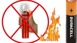 Как разжечь огонь с помощью батарейки / get fire from battery