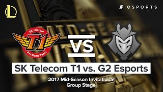HIGHLIGHTS: SK Telecom T1 vs. G2 Esports (2017 MSI Group Stage)