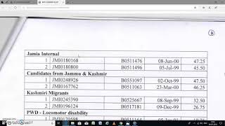 RESULT OF JMI B.A(HONS){PSYCHOLOGY/SOCIOLOGY/POLITICAL SCIENCE} B.A&B.SC HONS GEOGRAPHY& B.A 2018-19
