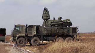 Стрельба расчетов ЗРПК «Панцирь-С1» в рамках конкурса «Ключи от неба»