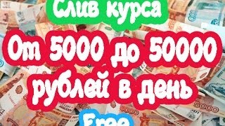 От  5000 до 50000 рублей в сутки. Слив курса. Skype миллионер