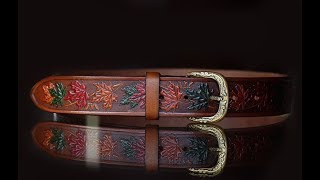 Ремень из кожи своими руками. Leather belt handmade
