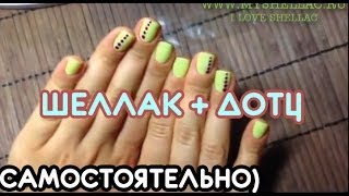 Нанесение Шеллак и дизайн с использованием Дотс