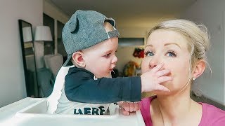 BABY BOY'S CUTE REACTION TO MOMMY (A Must See!!!!)