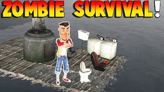ZOMBIE HORDE SURVIVAL & BOAT BUILDING! | Garry's Mod Gameplay | Gmod Roleplay