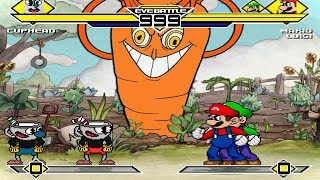 Cuphead & Mugman vs Mario & Luigi MUGEN 1.0 Battle!!!
