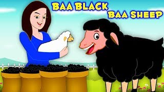 баа баа черная овца | Рифма овец для детей | стихи для детей | песня животных | Baa Baa Black Sheep