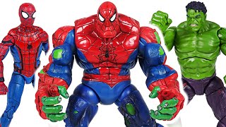 Marvel Avengers Hulk and Spider Man combine! Spider-Hulk!! Defeat the Thanos! | DuDuPopTOY