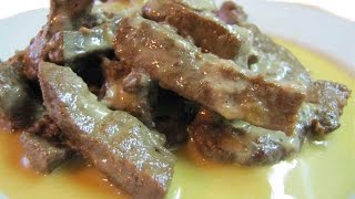 Печень тушеная в сметане, быстро, вкусно и просто. Рецепт приготовления говяжьей печени