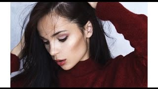 ღ Дневной макияж с бордовыми тенями ✿