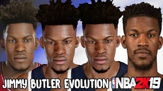Jimmy Butler Ratings and Face Evolution (NBA 2K12 - NBA 2K19)
