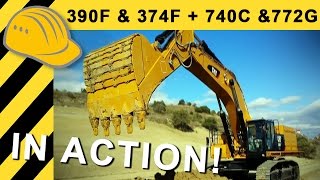 Brand New CAT 390F & 374F + 740C & 772G in Action - 1st Impressions - 4k Ultra HD