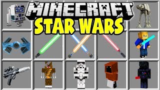 Minecraft STAR WARS MOD | LIGHTSABERS, BLASTERS, STARFIGHTERS, & MORE!!
