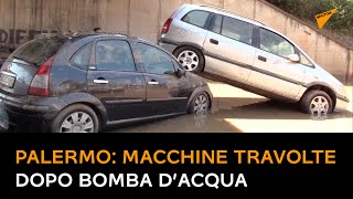 Palermo: macchine travolte, coperte di fango dopo bomba d’acqua