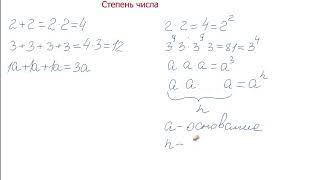 Математика 5 класс. Степень числа