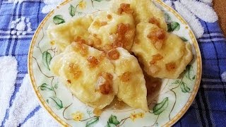 Вареники с картошкой и творогом Тесто для вареников Вареники с картоплею та сиром рецепт вареников