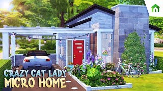 CRAZY CAT LADY MICRO HOME ? | The Sims 4: Tiny Living | Speed Build
