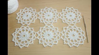 Круглый мотив крючком - урок по вязанию - Crochet motifs for beginners