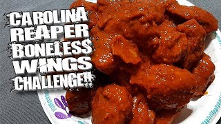 CAROLINA REAPER BONELESS WINGS CHALLENGE │ WORLD'S HOTTEST PEPPER!!!
