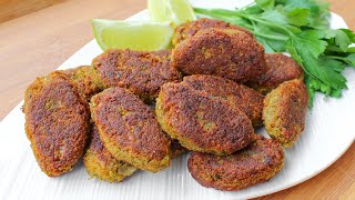 Red Lentil Kebab Recipe (Gluten-free & Dairy-free) | Vegan Kebab Recipe | Vegetable Kebab Recipe