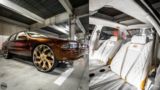 @Ginyu_aki's Candy Rootbeer Impala SS on Rose Gold 28's at Whips By Wade Japan Fest!