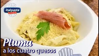 Pluma rayada Italpasta a los 4 quesos