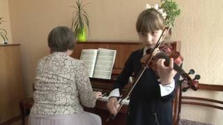 А. Комаровский, Концерт № 2 для скрипки и фортепиано, 1 ч, исп. Варвара Бобикова, 9 лет, г. Гродно
