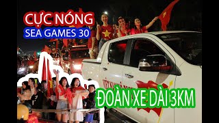 Tây Ninh bão lớn mừng Sea Games 30 U22 - Đoàn xe kéo dài toàn trai xinh gái đẹp sáng cả 1 vùng trời