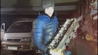 Ремонт двигателя ГБЦ Toyota Hiace