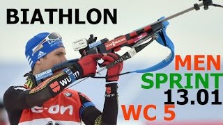 BIATHLON MEN SPRINT 13.01.2017  World Cup 5 Ruhpolding (Germany)
